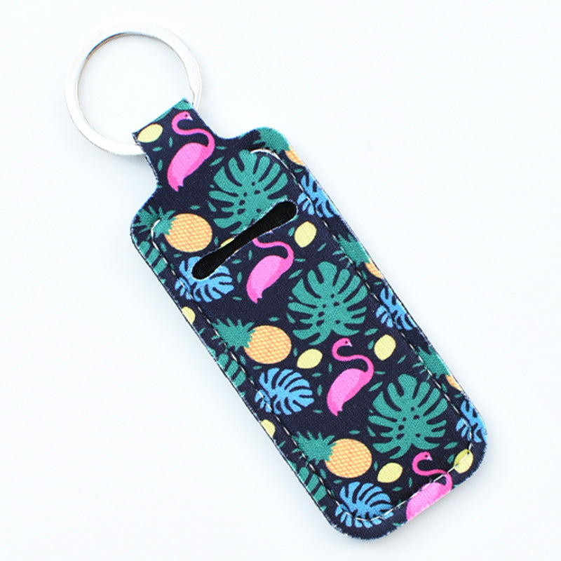 Wholesale Cactus Leopard Print Rose Flower Lipstick Set Keychain