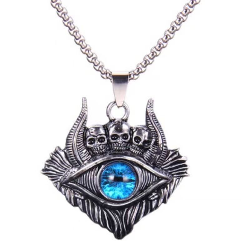 Wholesale Vintage Skull Devil Eye Necklace