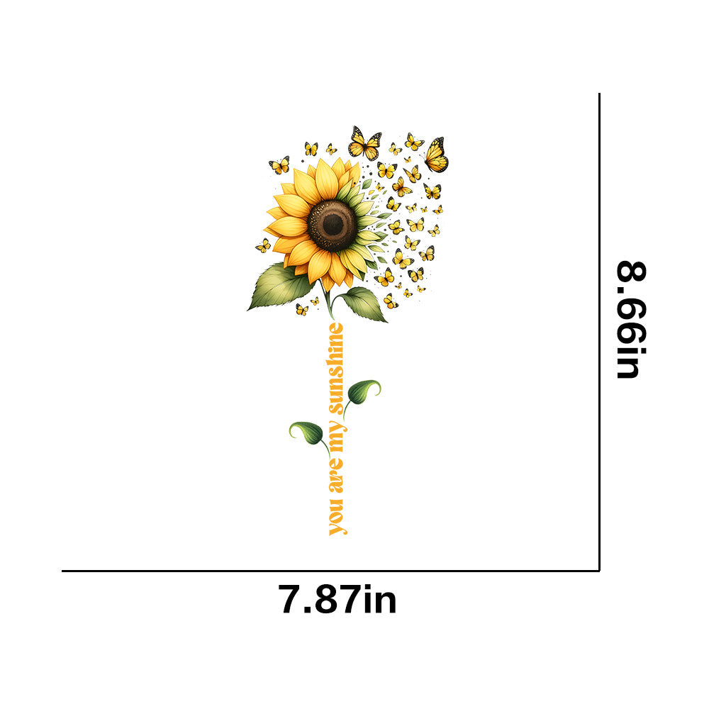 Wholesale 10pcs/pack Sunflower T-shirt heat transfer hot stamping