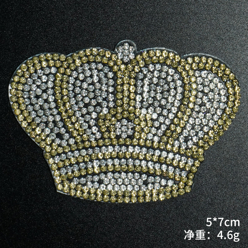 Wholesale 10pcs Multi specification rhinestone crown DIY Patches