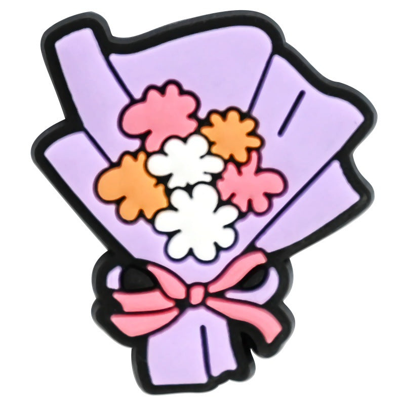 Wholesale Random 100pcs Valentine' s Day Series Wedding Dessert Cartoon Croc Charms