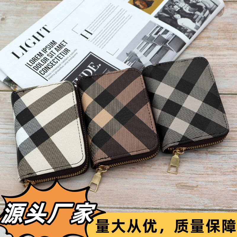 Wholesale women' s large capacity striped accordion card holder