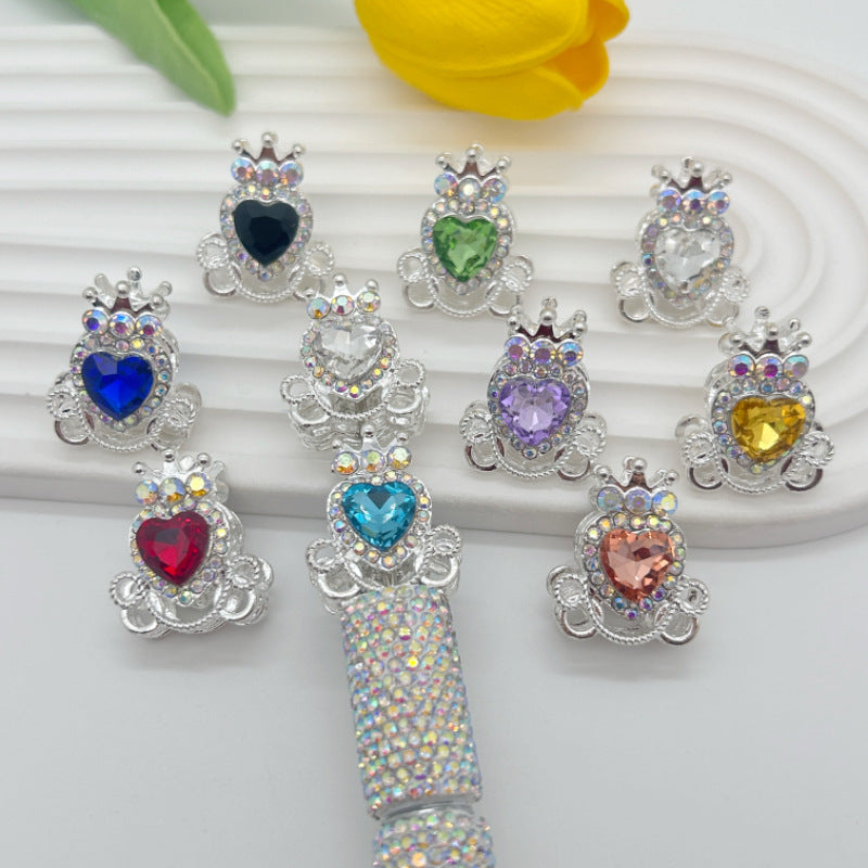 Wholesale 20pcs Alloy Full Diamond Pumpkin Carriage Love Crystal Beads