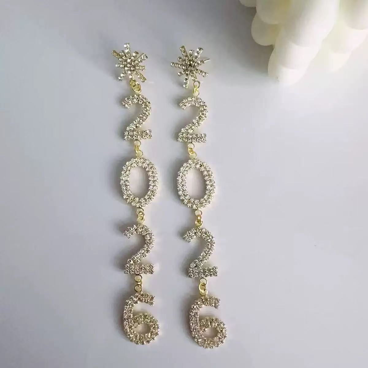 Wholesale 2026 Butterfly Christmas Blingbling Earrings