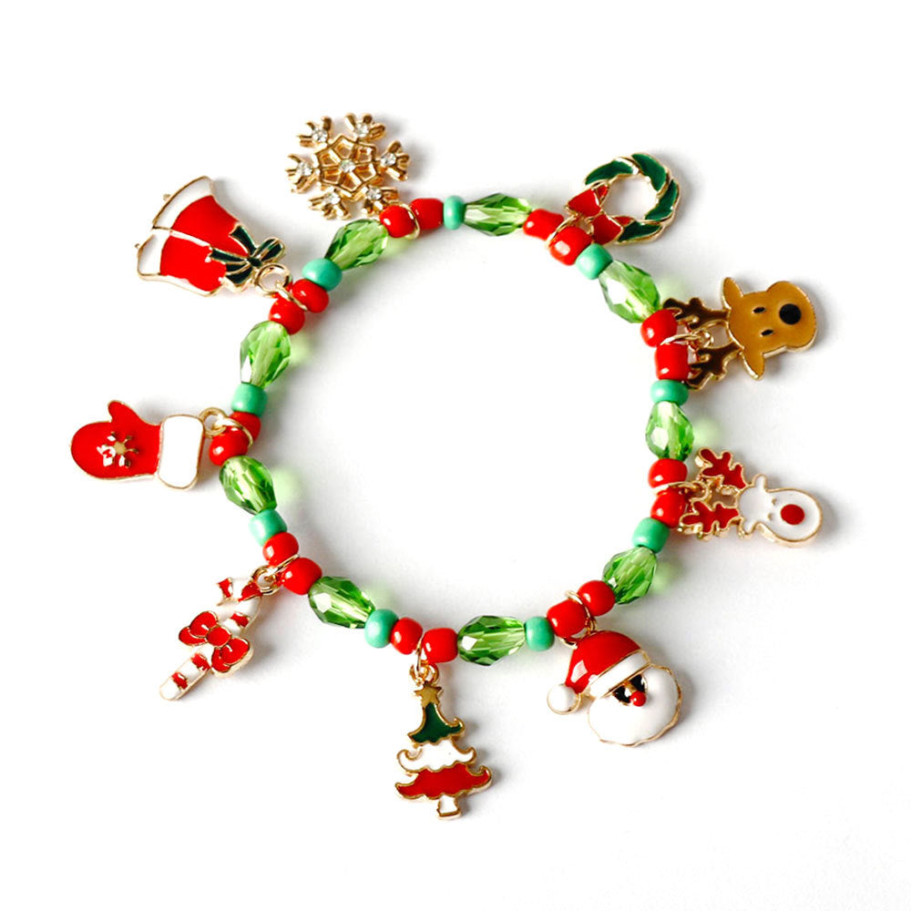 Wholesale Snowflake Reindeer Christmas Tree Fashion Creative Alloy Bracelet