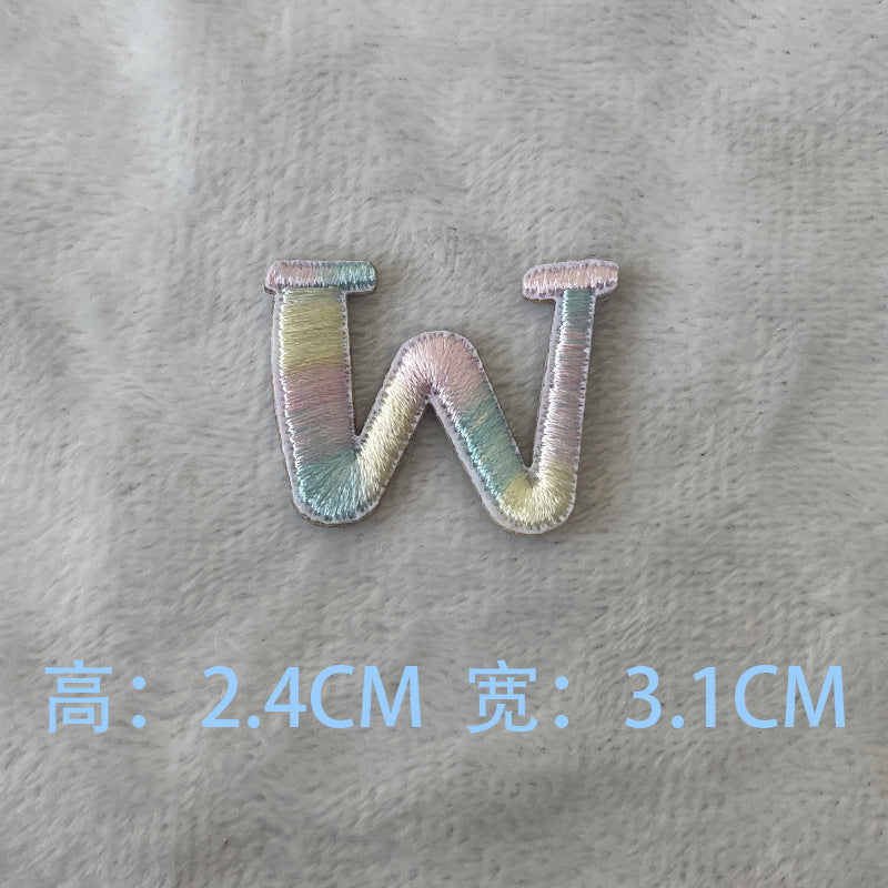 Wholesale Colorful 26 English letters embroidered patch