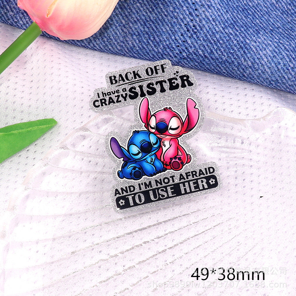 Wholesale 10pcs/ pack Cute Cartoon Character Animal Ornaments Acrylic Pins Cute DIY Accessories