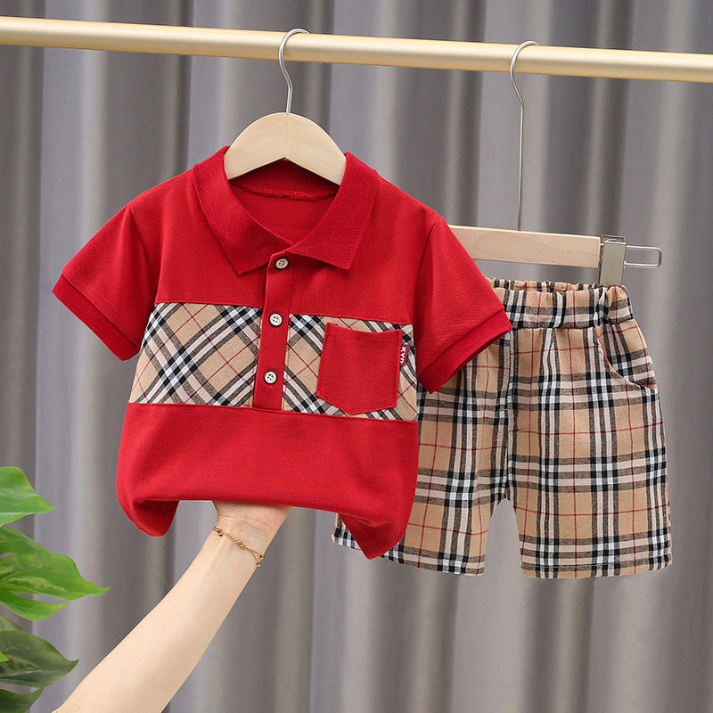 Wholesale of Boys' Cotton Polo Shirts and Shorts Sets