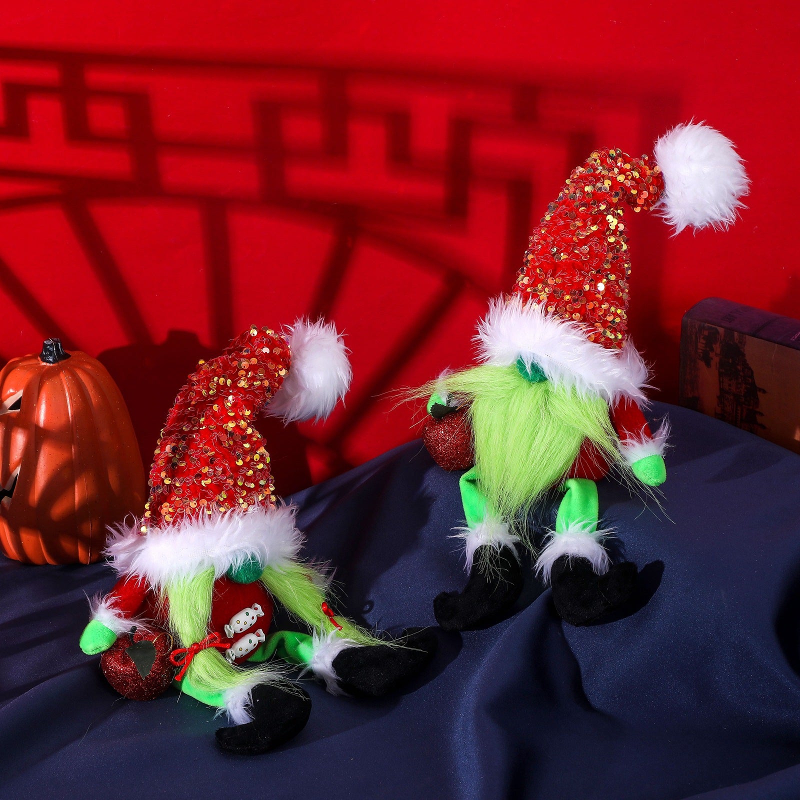 Wholesale Christmas Green Dwarf Elf Doll Ornaments