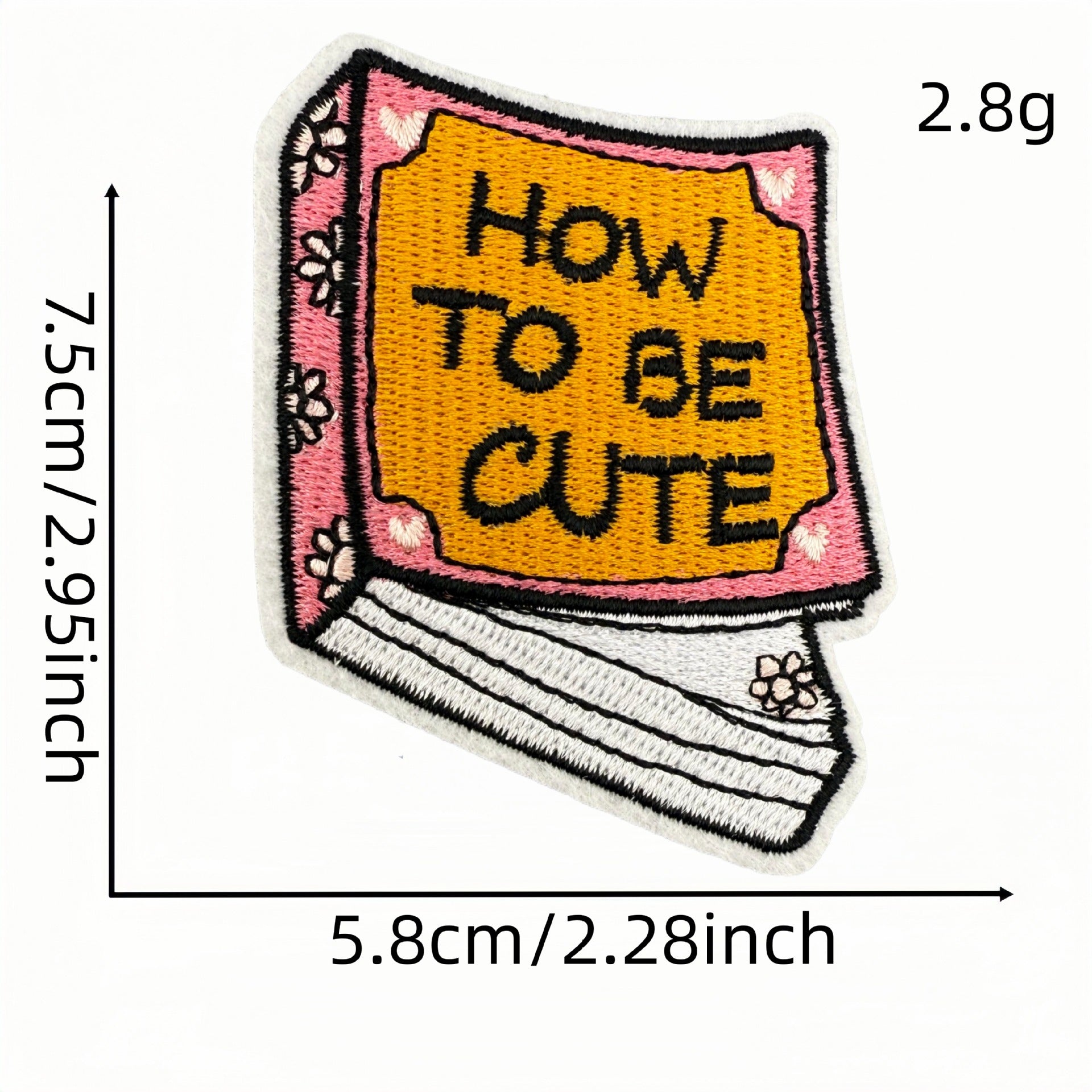 Wholesale Polyester Embroidered Cartoon Book Iron On Patch Reading Badge Decorative Fashion Accessory