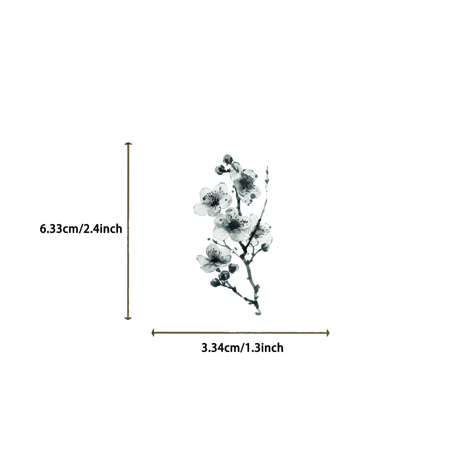 Wholesale 50pcs colorful ink wash diverse flowers Waterproof Vinyl Stickers