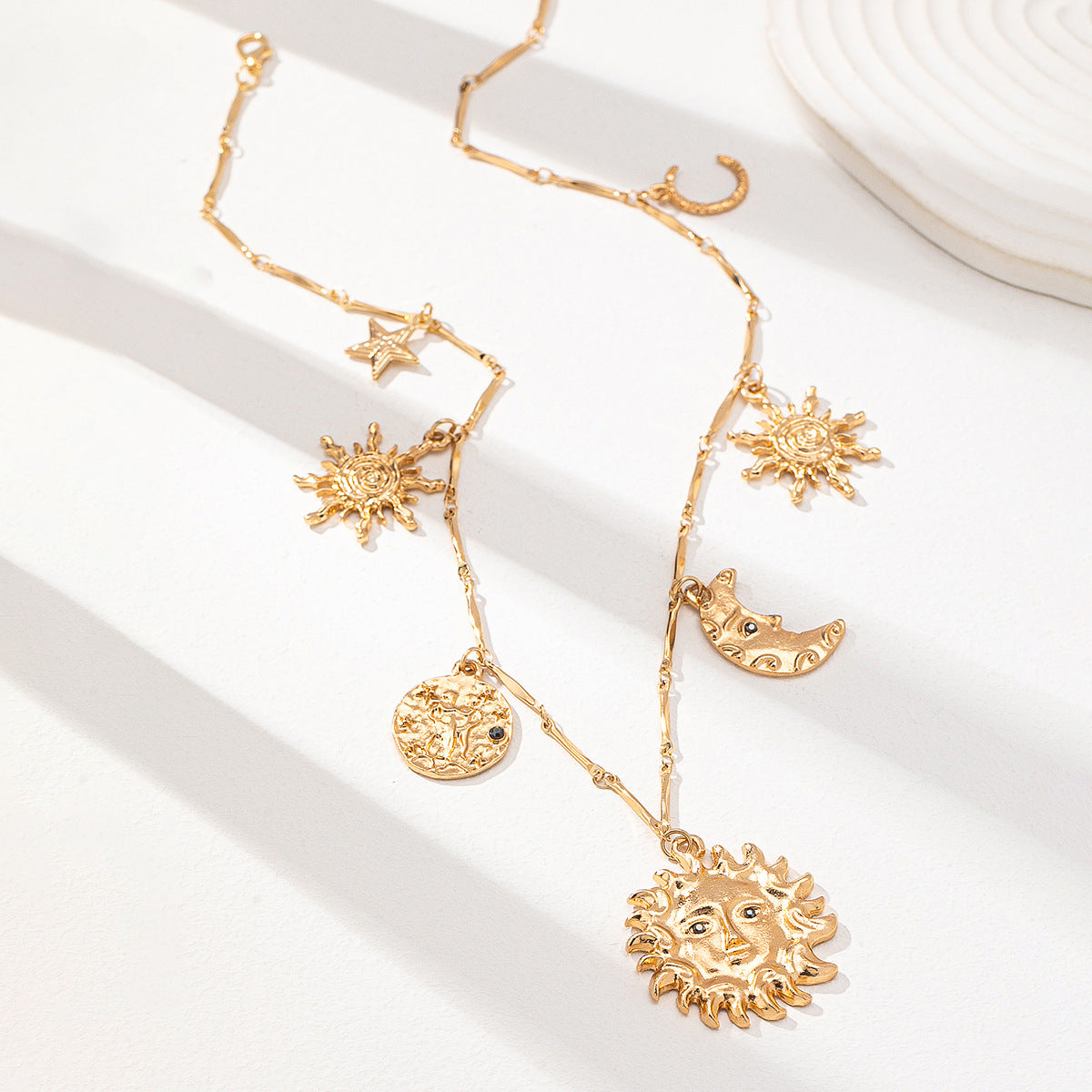 Wholesale Fruit Flower Ceramic Cross Multi Pendant Necklace