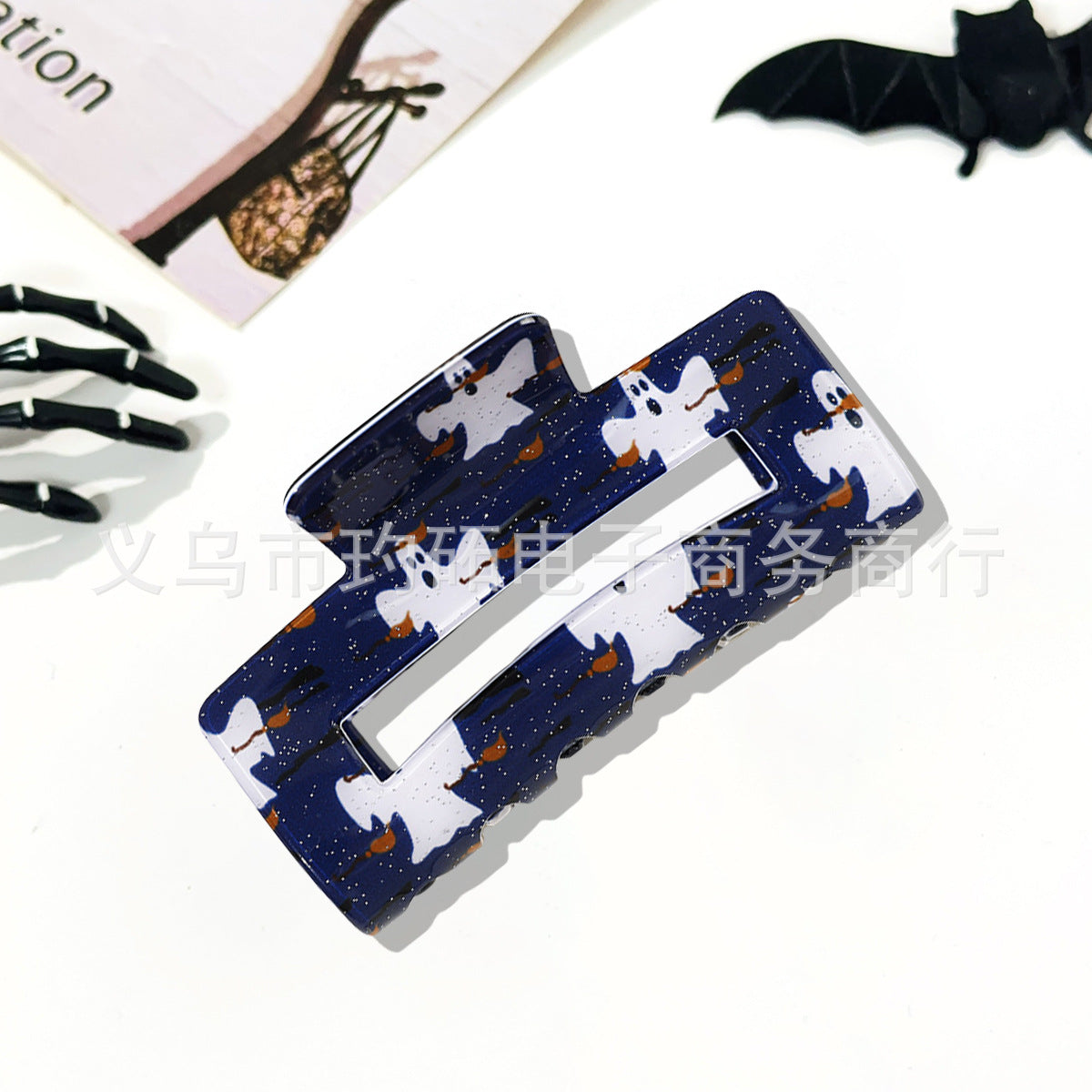 Wholesale  Skull Bat Ghost Square Grab Clip