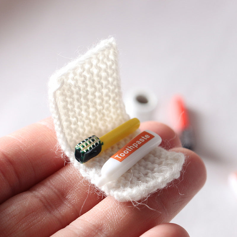 Wholesale  toothbrush toothpaste towel six piece set wash Doll Accessories