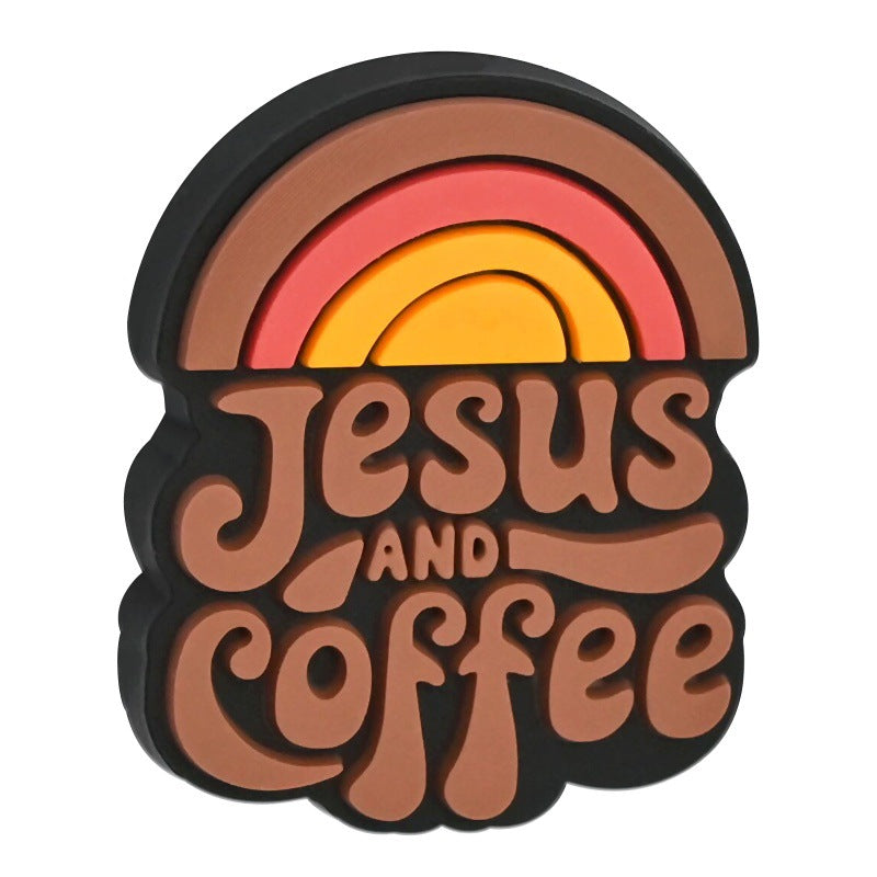 Wholesale  Random 100pcs  Coffee series PVC soft glue beaded DIY ballpoint pen