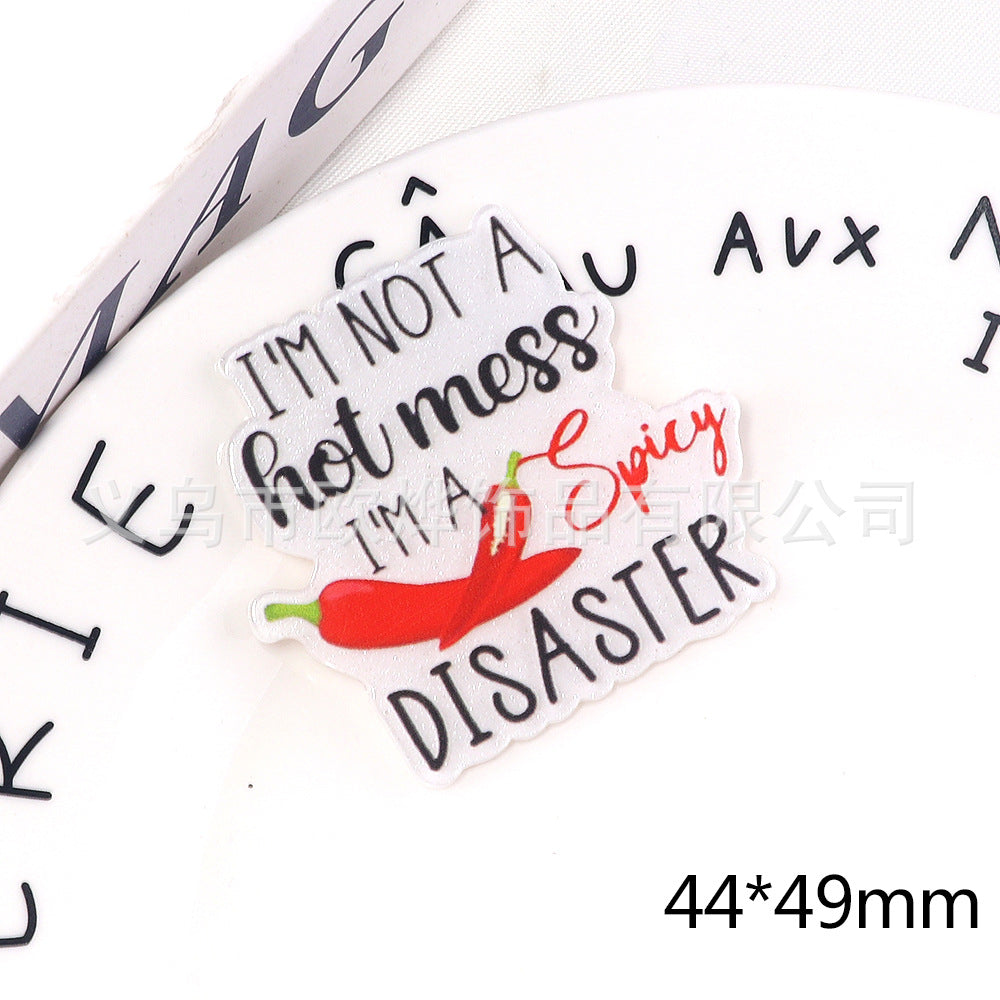 Wholesale 10pcs loose powder cartoon nurse clothes letters acrylic DIY patch accessories