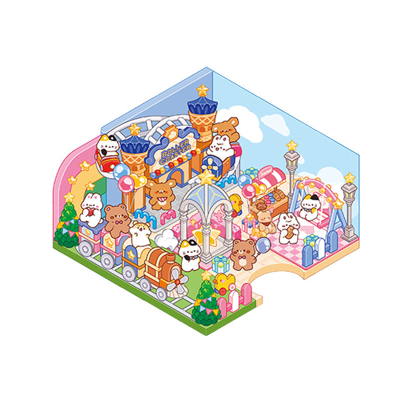 Wholesale Rainbow Amusement Park Miniature Scene 2. 5D Sticker