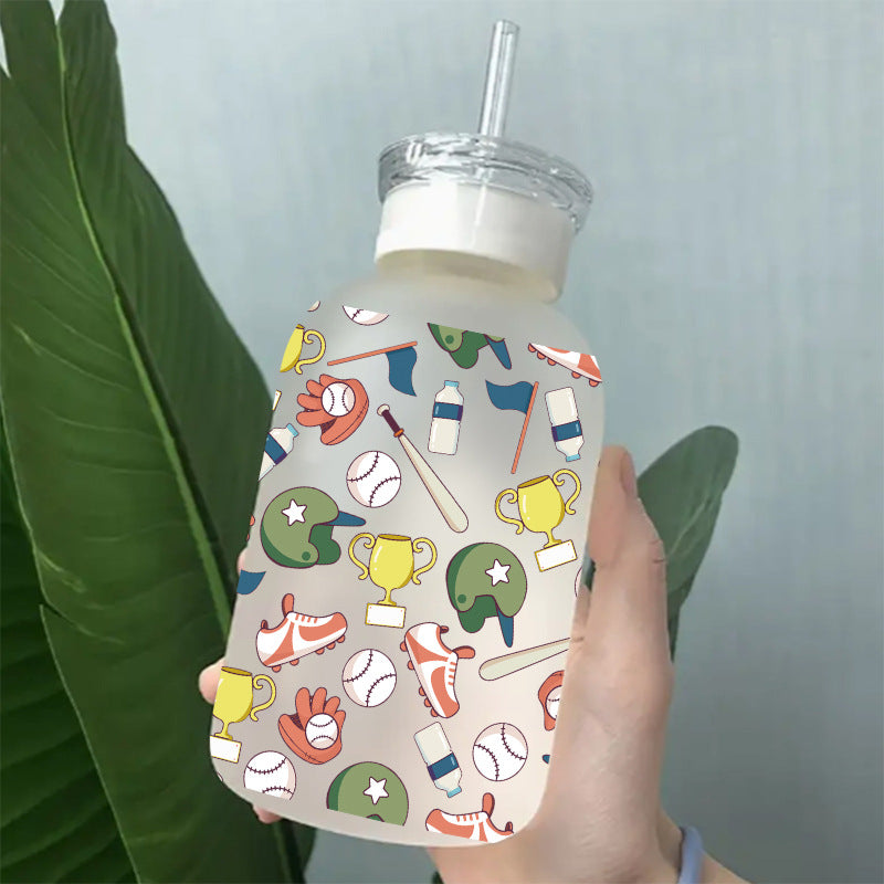 Wholesale Baseball rugby helmet sports 16oz Cup UV DTF Wraps