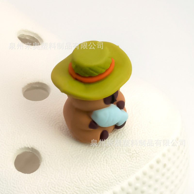 Wholesale 5pcs 3D Animal Crocs Flower Decoration Accessories