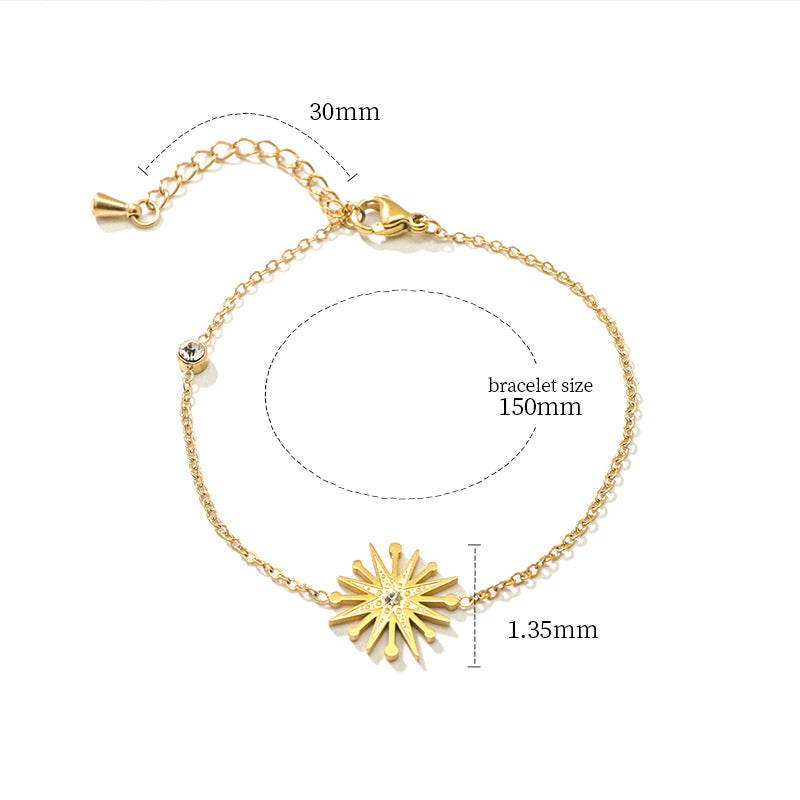 Wholesale Fashion all-match titanium steel bracelet women's European and American new 18K gold stainless steel love bracelet high sense