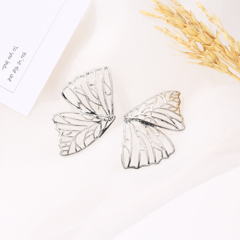 Wholesale Gothic  Butterfly Hollow Stud Earrings For Women Alloy Party Jewelry Accessory