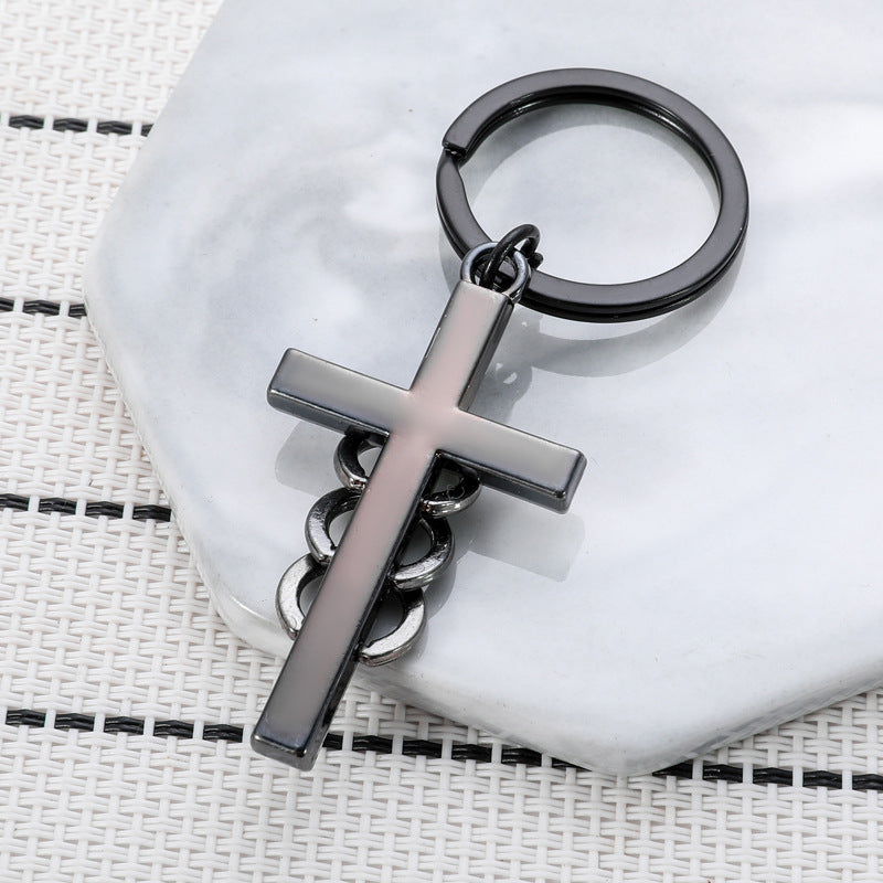 Wholesale Engraved Cross Keychain
