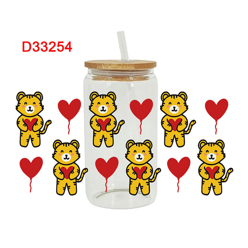 Wholesale Crystal Sticker 16oz Cup UV DTF Wraps 16oz Cup UV DTF Wraps