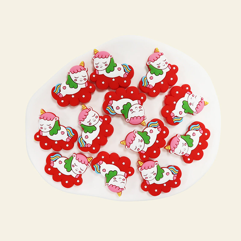 Wholesale 10PCS Unicorn Cartoon Silicone Beads