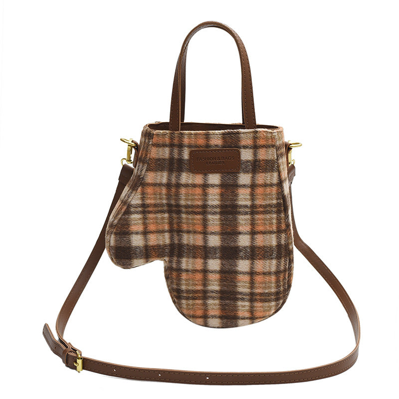 Wholesale Striped Woolen Gloves, Portable Shoulder Bags