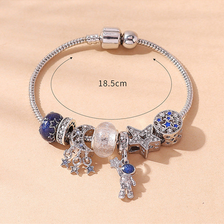 Wholesale Creative DIY Blue Astronaut Series Bracelet