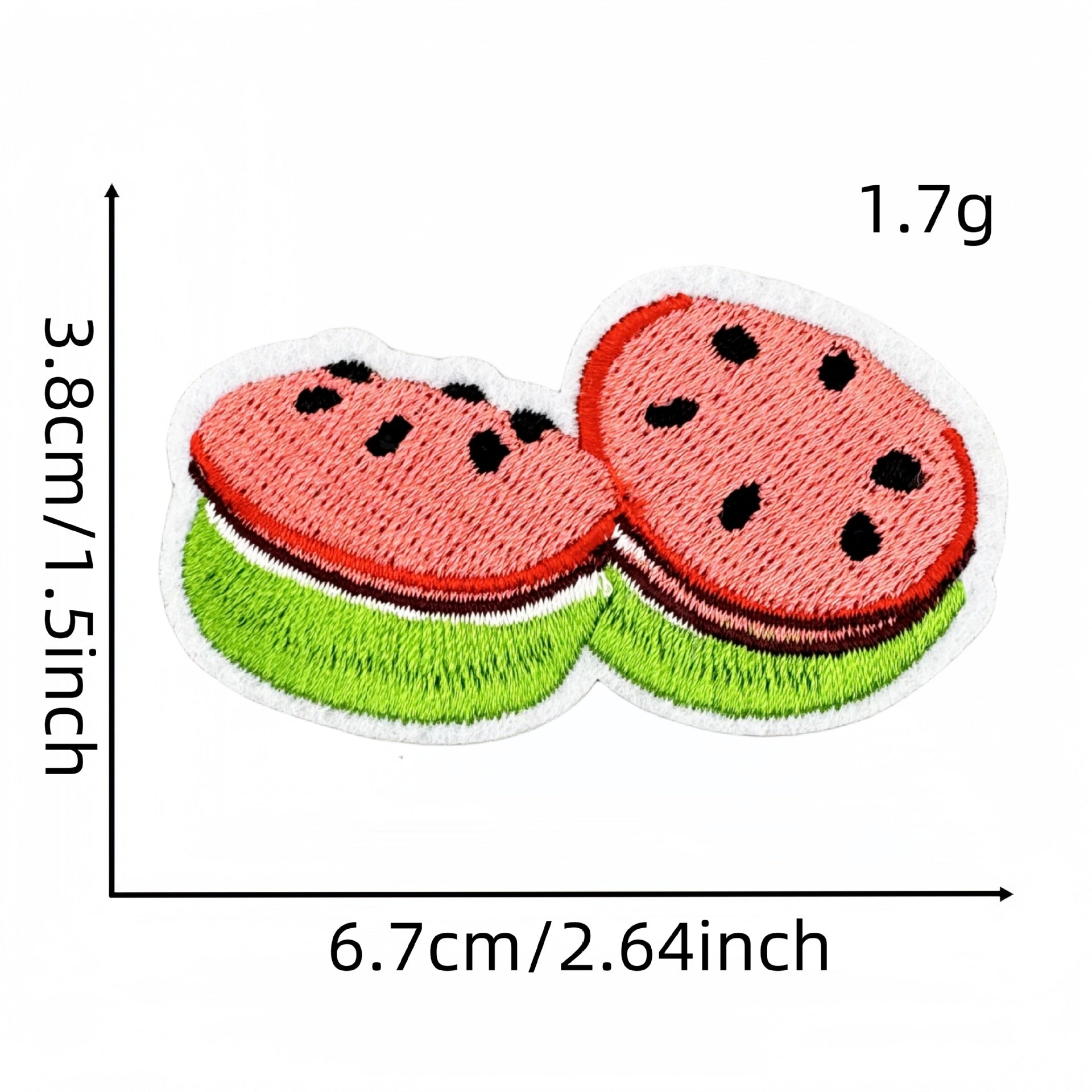 Wholesale Cartoon Watermelon Embroidered Patch Iron On DIY Fabric Sticker For Clothing And Bag Repair