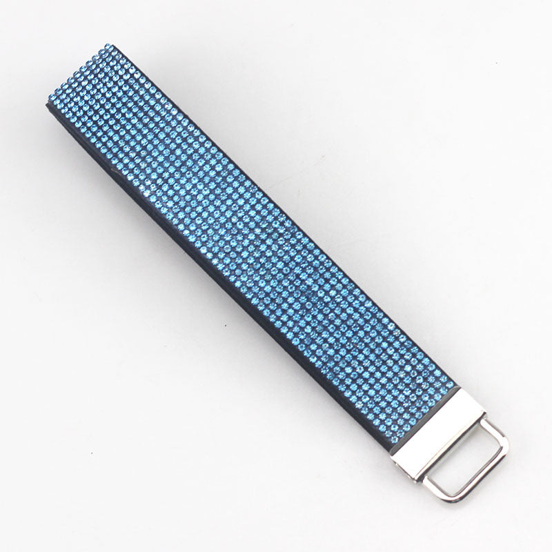 Llavero de cuero de pulsera de diamantes al por mayor