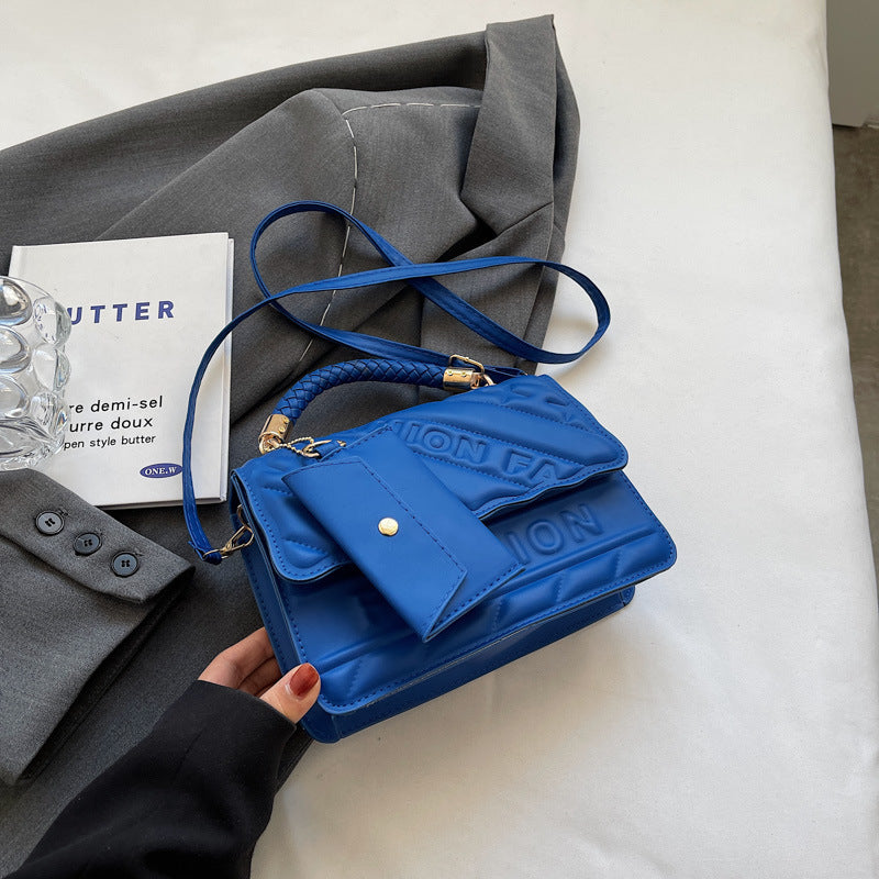 Wholesale Solid Color Embossed Shoulder Bag