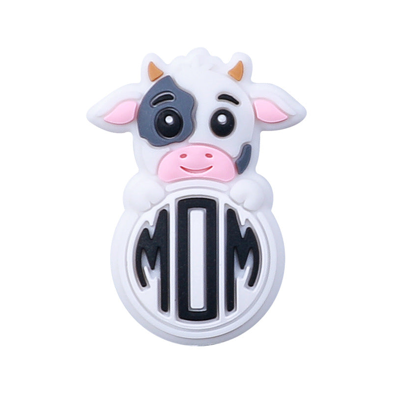 Wholesale 20PCS Animal MOM Silicone Beads