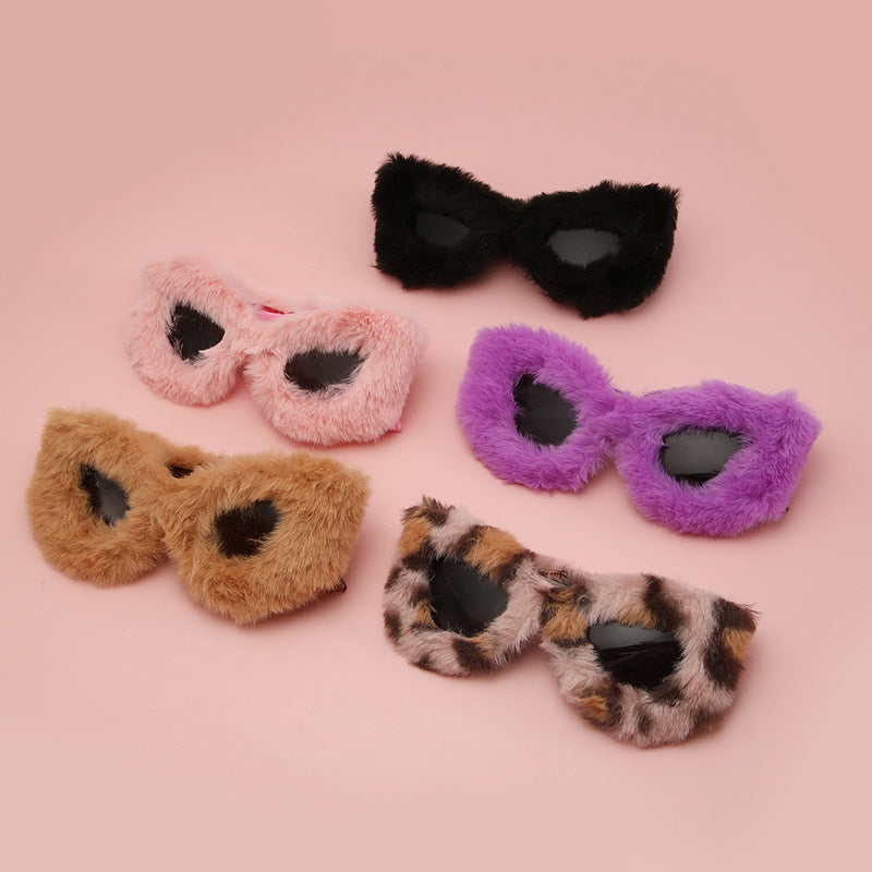 Wholesale Plush Cat Eye PC Sunglasses
