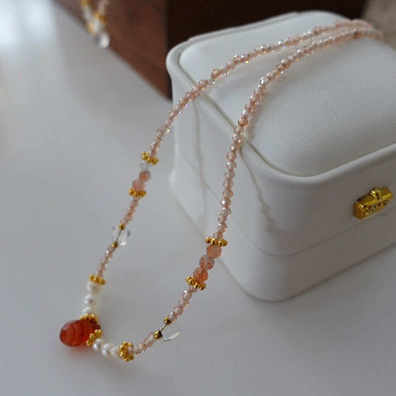 Wholesale Red Agate Freshwater Pearl Necklaces and Bracelets