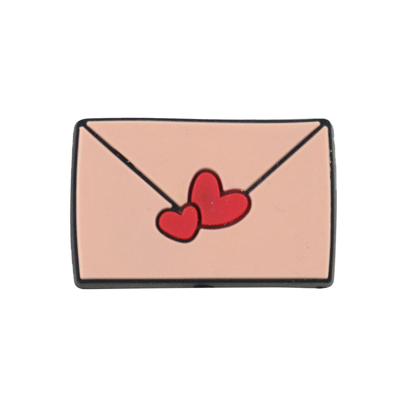 Wholesale Random 100pcs  Valentine' s Day Series Silicone Beads Focal Beads