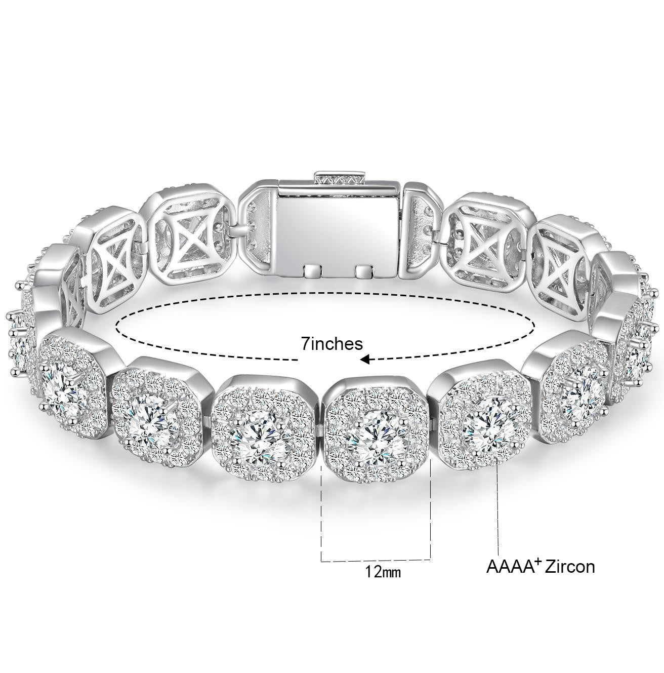 Wholesale Zirconia tennis bracelet men's jewelry