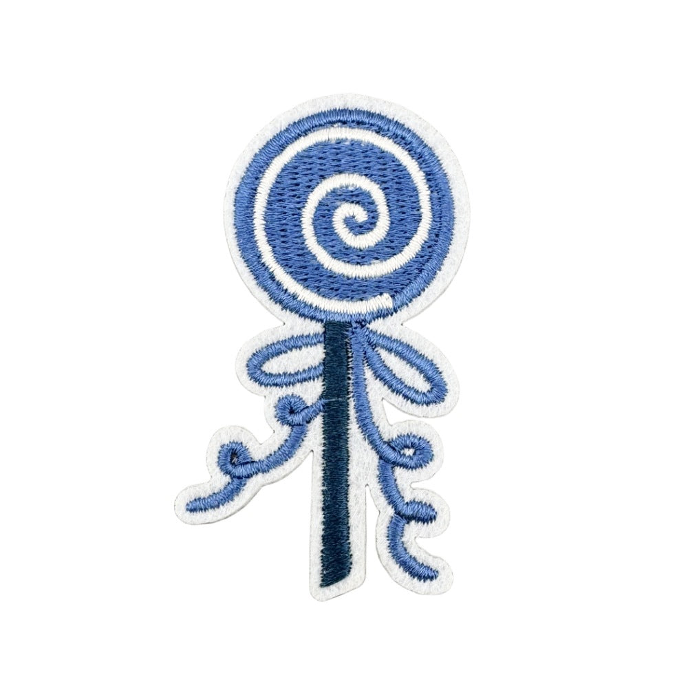 Wholesale Chic Blue Doodle Christmas Embroidery Patches Clothing Applique Stickers DIY Fashion Accessory Gift