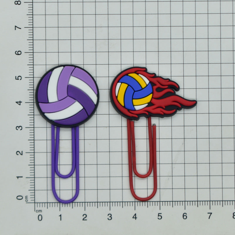 Wholesale Random 50pcs Volleyball sports paper clip Bookmarks