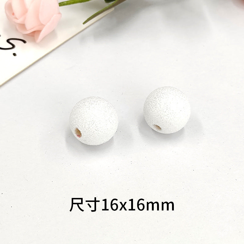 Wholesale 100pcs/pack Sparkling Powder 16mm Round Beads DIY Acrylic Beads