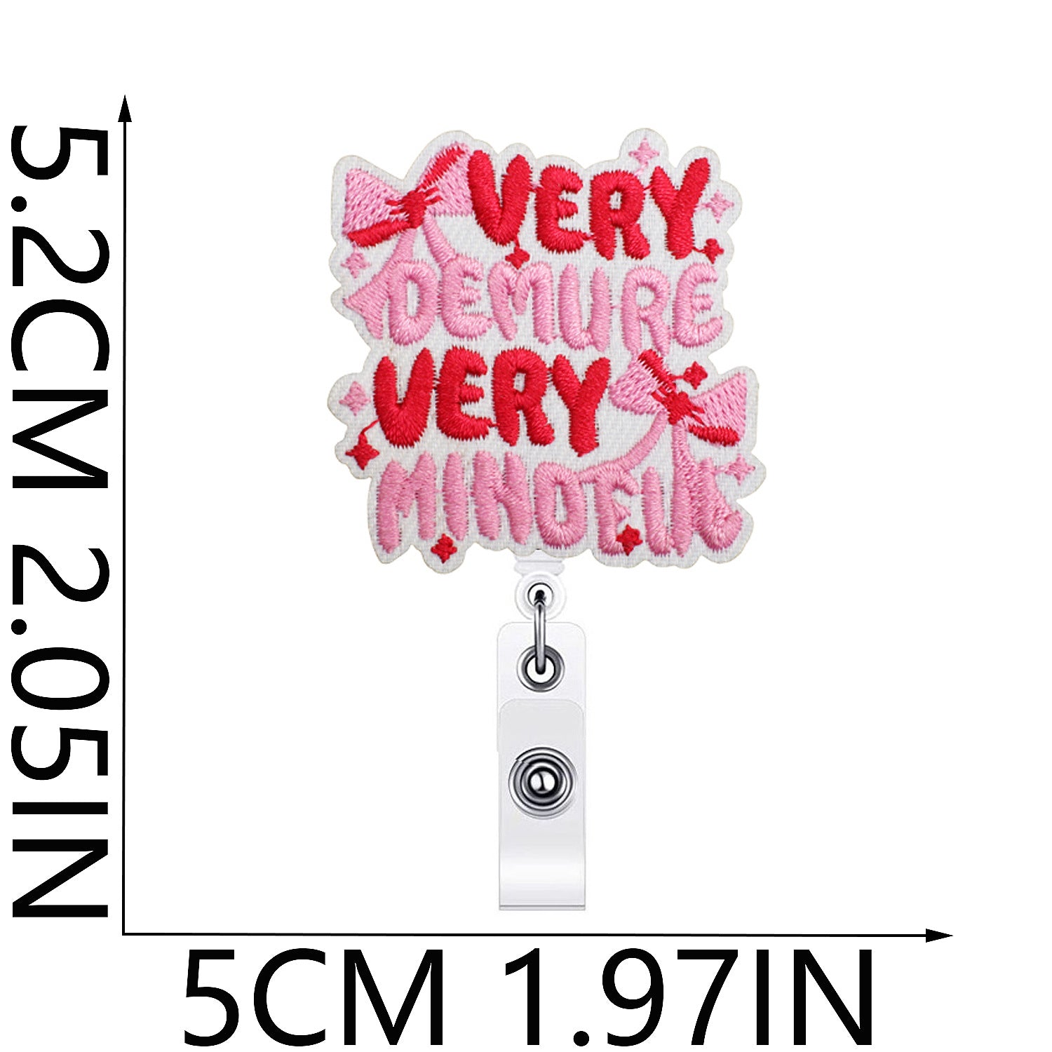 Wholesale Bow ID Clip Decoration Embroidered Cloth Sticker Easy Pull Button Patch Sticker Cherry Alligator Clip Dress-up Embroidered Label Stamp