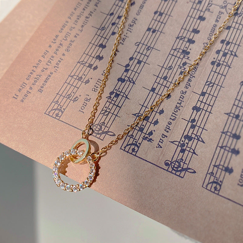 Wholesale Titanium Steel Circle Geometric Necklace