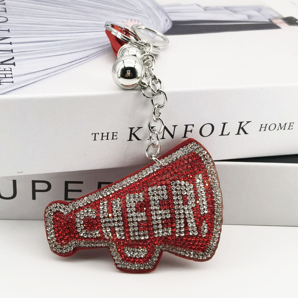 Wholesale 4pcs diamond-encrusted English letter CHEER key chain