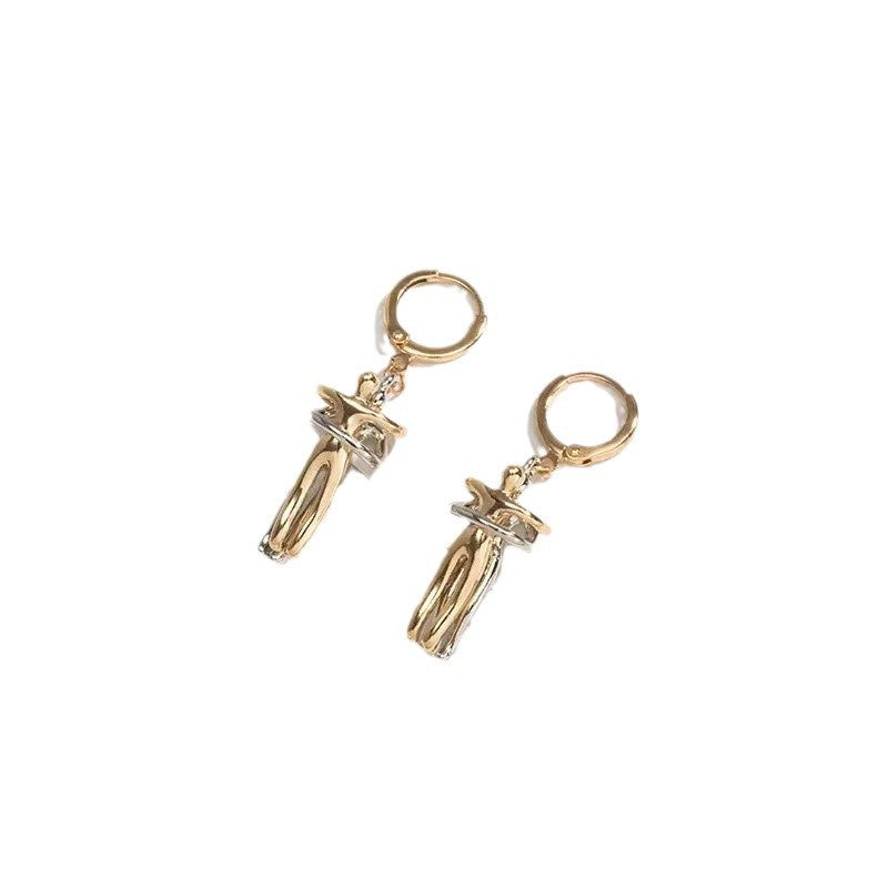 Wholesale Cross-border Hot Couple Earrings Little People Pendant Valentine's Day Gift Creative Love Earrings Hug Kiss Ear Buckle