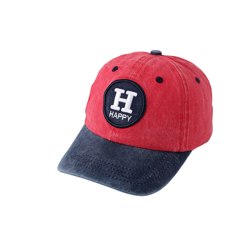 Wholesale Children's washed embroidered baseball cap