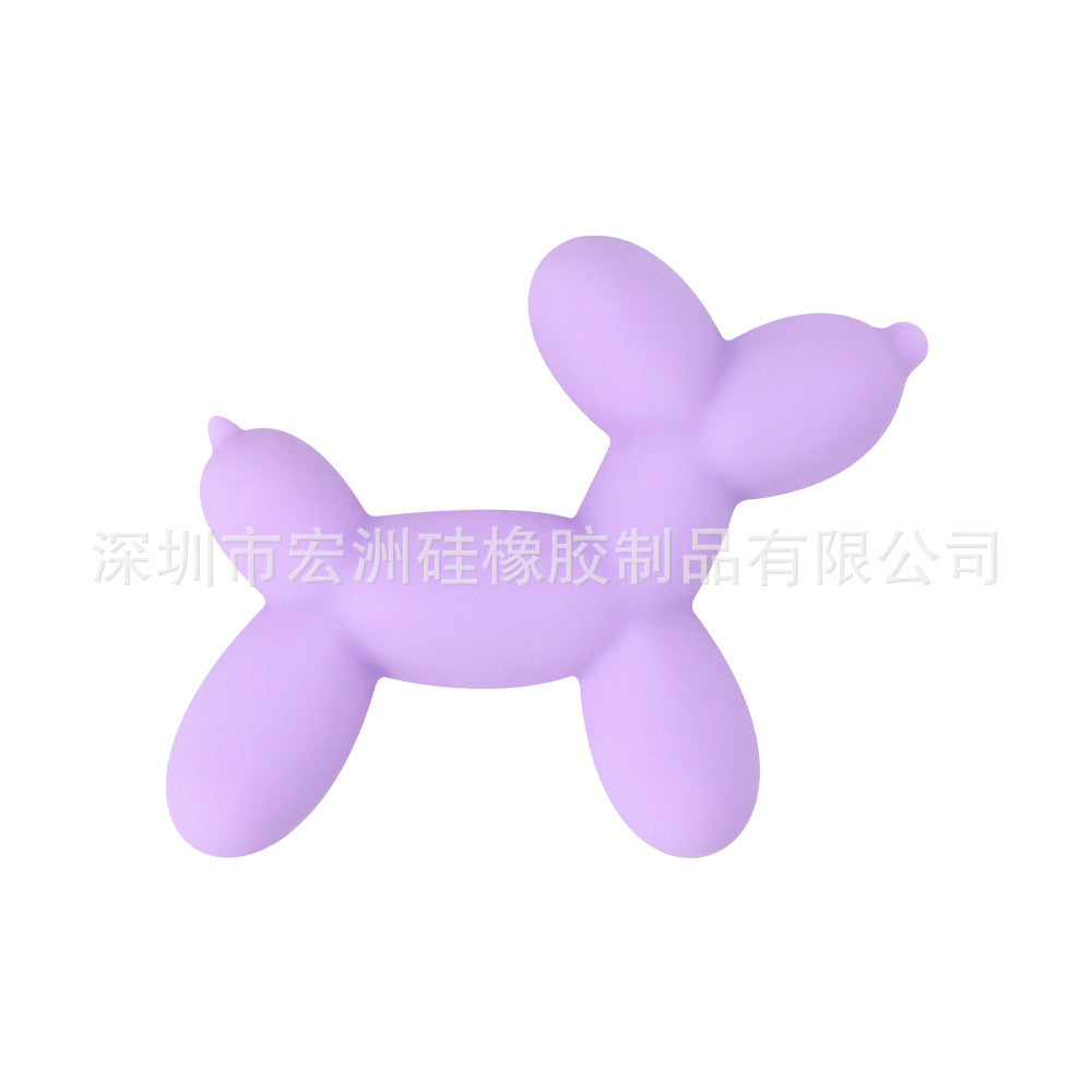 Wholesale 10pcs/ pack Balloon Dog  Food Grade Silicone Beads DIY Loose Beads