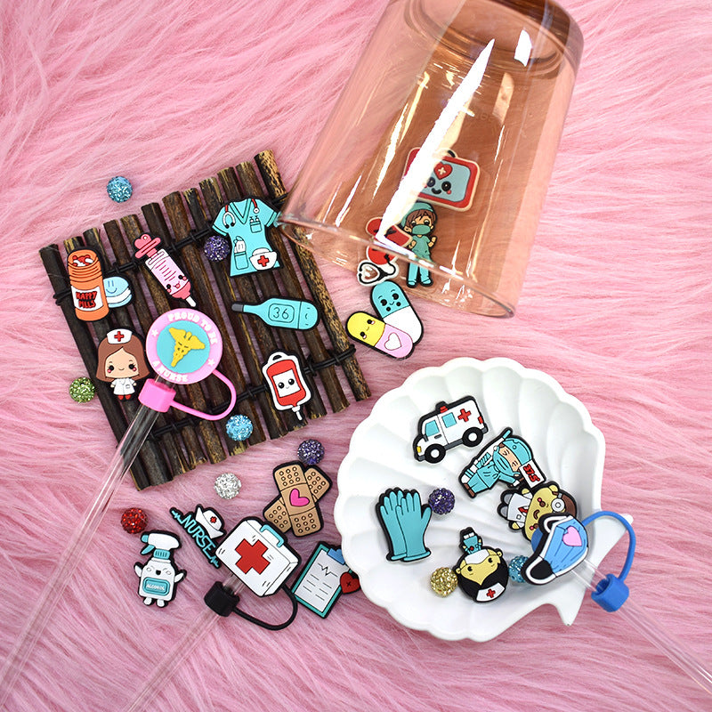 Wholesale  Random 100pcs/pack    Medical dust plug  straw cap  Straw Tube Cap