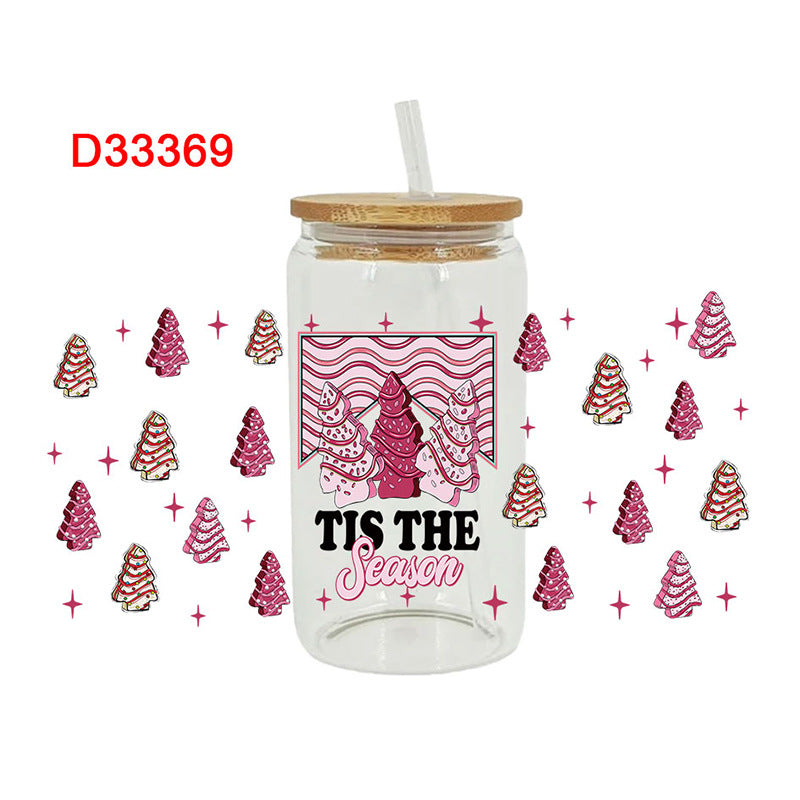 Wholesale Cartoon Christmas Series 16oz Cup UV DTF Wraps