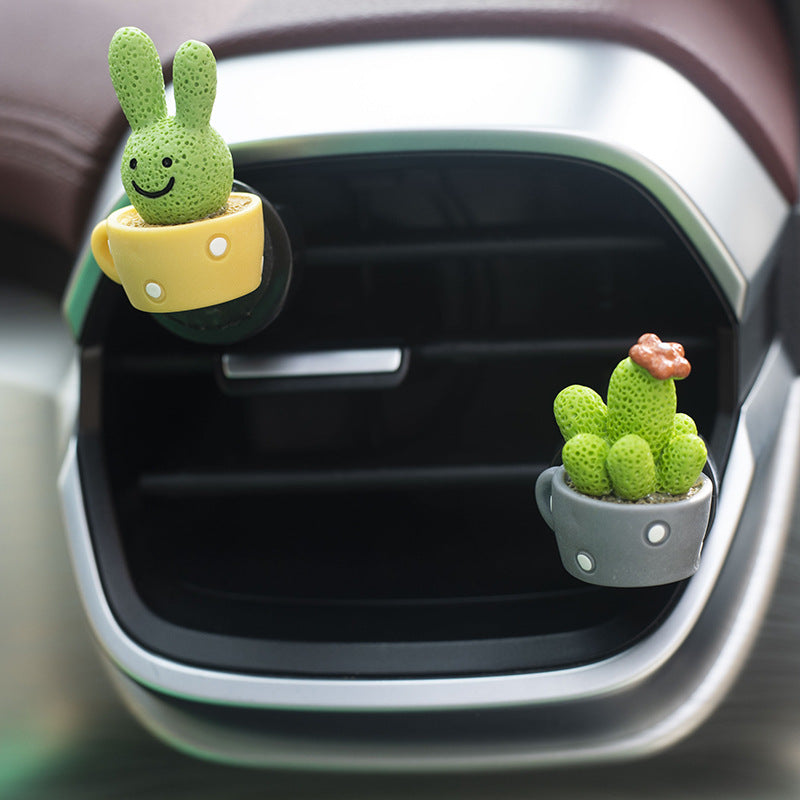 Wholesale Creative Cute Potted Plant Aromatherapy Clip Car Accessories